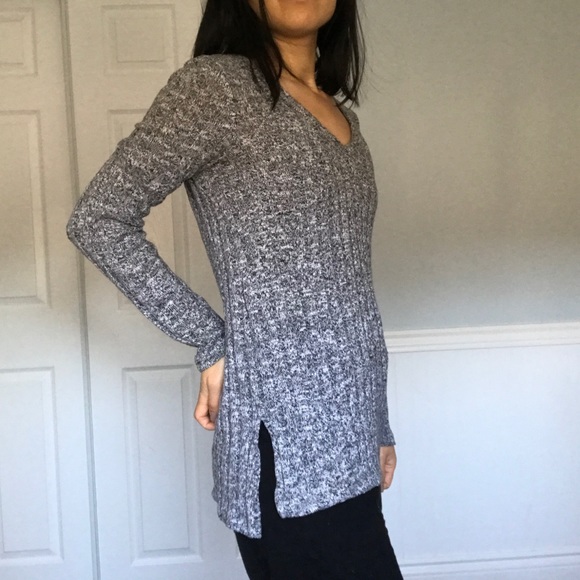 Topshop Grey Knit Tunic Sweater - Picture 3 of 6